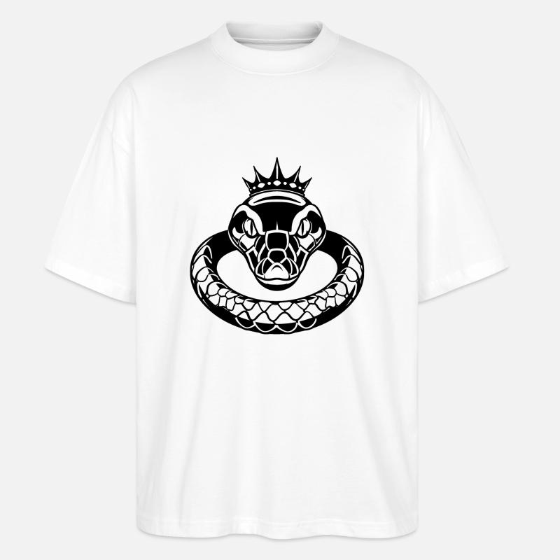 Elegance of the Royal Python - Stanley/Stella Oversized Unisex Organic T-shirt Blaster 2.0 - white