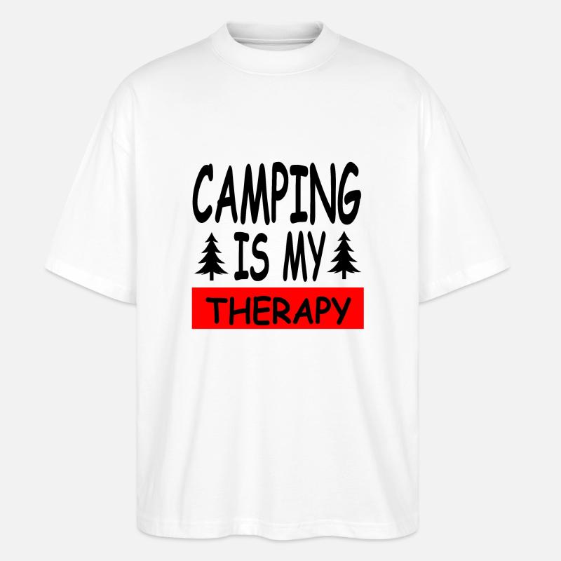 Camping - Stanley/Stella Oversized Unisex Bio T-Shirt Blaster 2.0 - Weiß