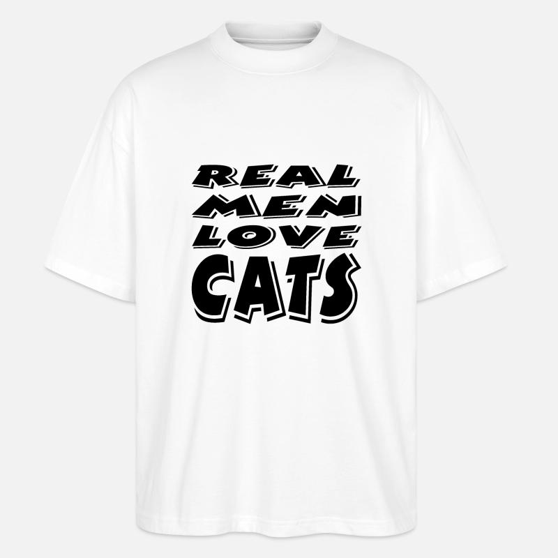 Katze - Stanley/Stella Oversized Unisex Bio T-Shirt Blaster 2.0 - Weiß