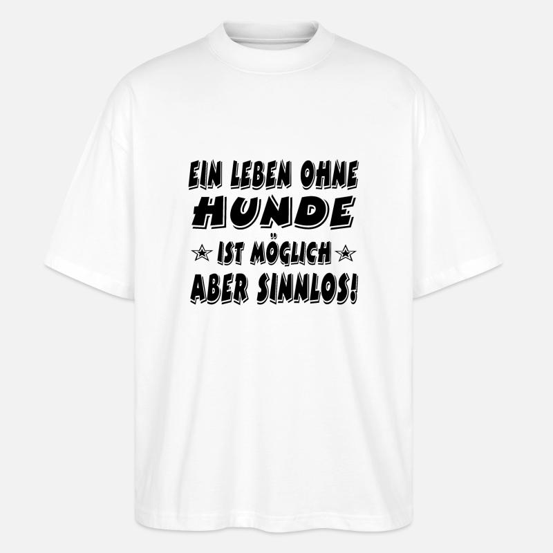 Hunde - Stanley/Stella Oversized Unisex Bio T-Shirt Blaster 2.0 - Weiß