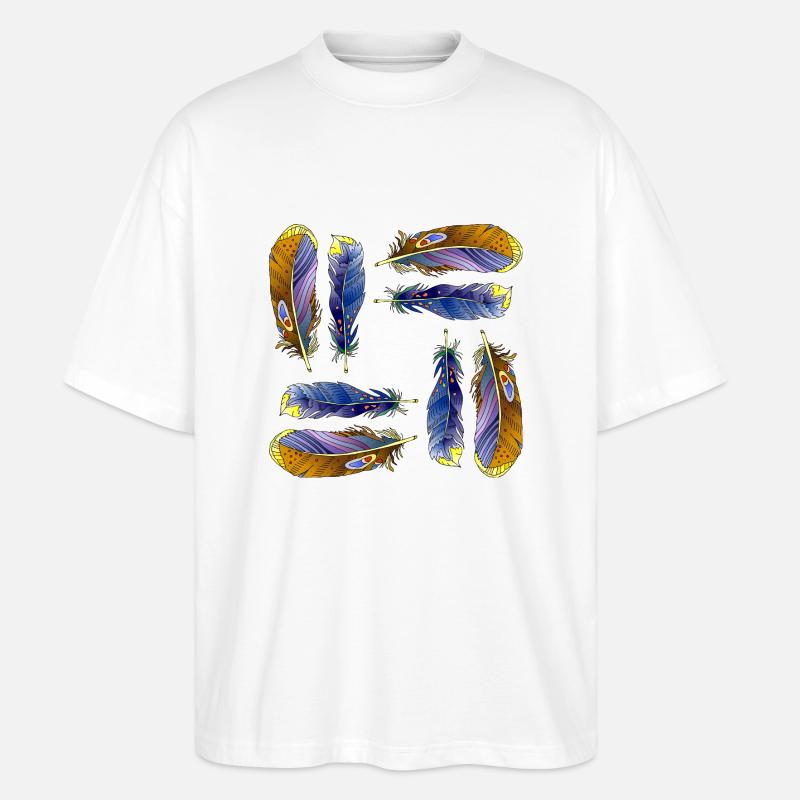 Feder - Stanley/Stella Oversized Unisex Bio T-Shirt Blaster 2.0 - Weiß