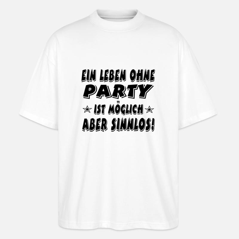 Party - Stanley/Stella Oversized Unisex Bio T-Shirt Blaster 2.0 - Weiß