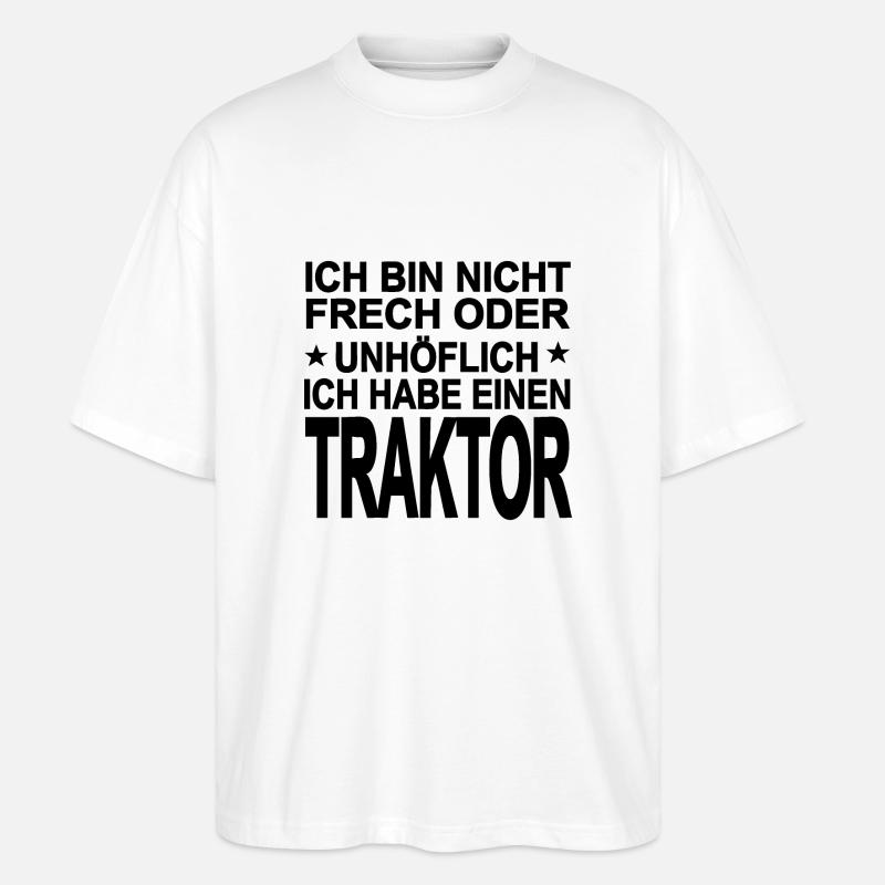 Traktor - Stanley/Stella Oversized Unisex Bio T-Shirt Blaster 2.0 - Weiß