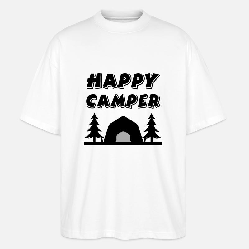 Camping - Stanley/Stella Oversized Unisex Bio T-Shirt Blaster 2.0 - Weiß
