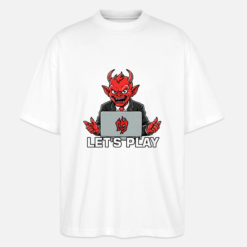 Red Devil - Stanley/Stella Oversized Unisex Organic T-shirt Blaster 2.0 - white