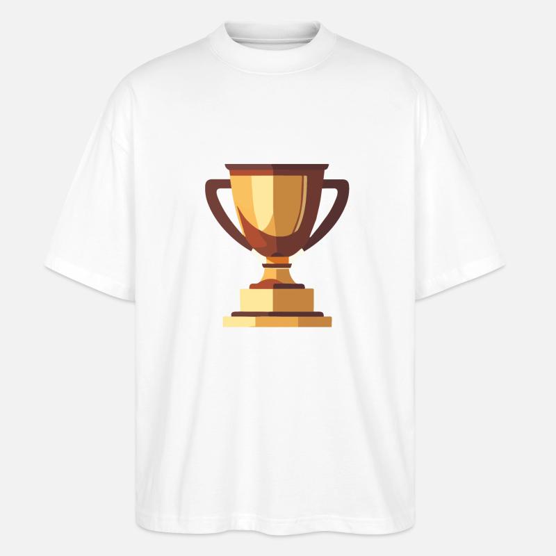 Vainqueur Trophée Or - T-shirt bio Blaster 2.0 coupe oversize Stanley/Stella Unisexe - blanc