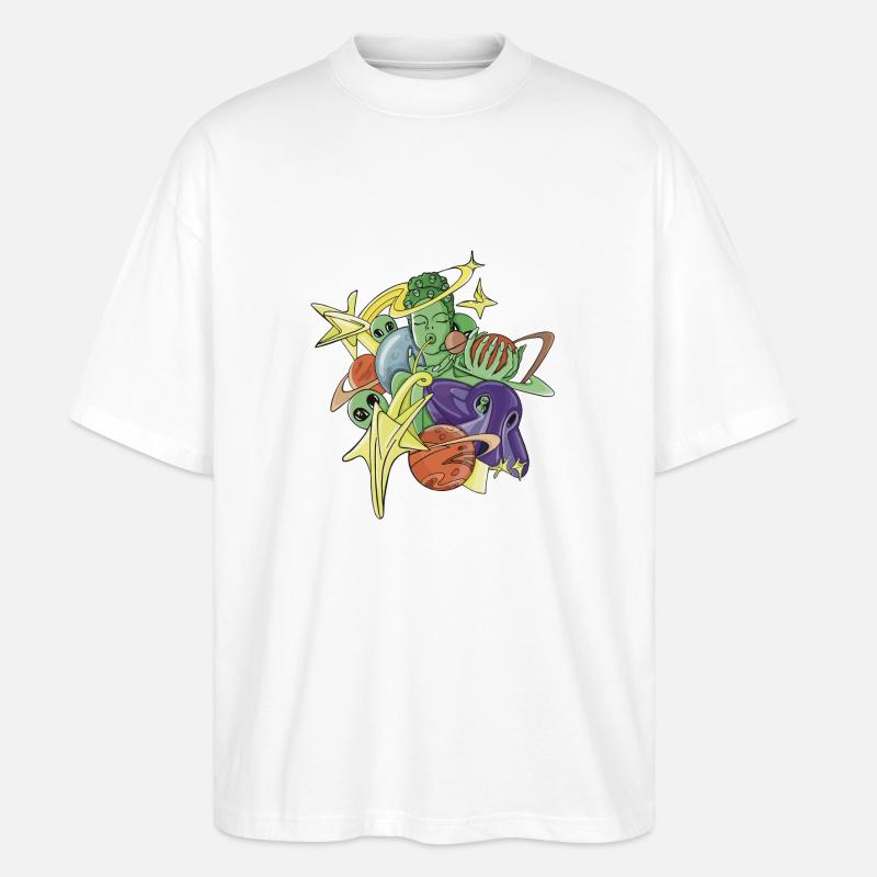 Alien - Stanley/Stella Oversized Unisex Bio T-Shirt Blaster 2.0 - Weiß