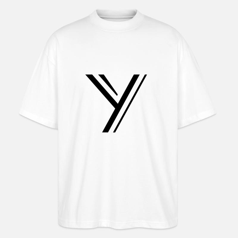 Buchstabe Y - Stanley/Stella Oversized Unisex Bio T-Shirt Blaster 2.0 - Weiß
