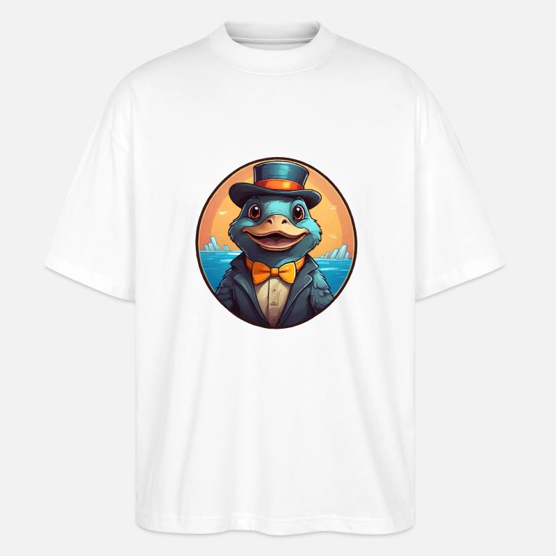 Lustiges Schnabeltier Comic - Stanley/Stella Oversized Unisex Bio T-Shirt Blaster 2.0 - Weiß