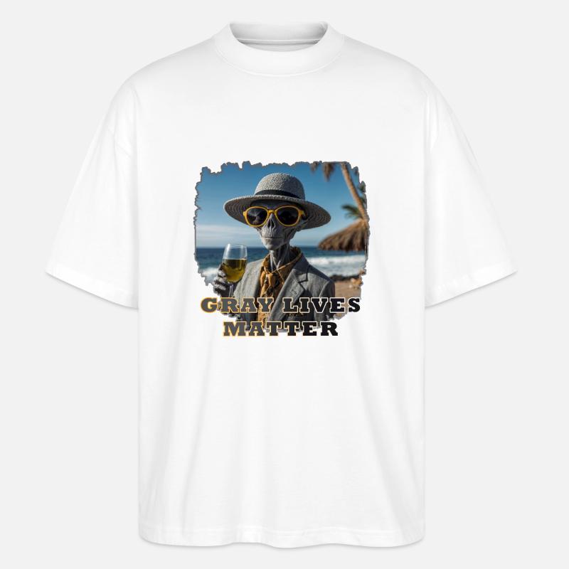 Gray lives matter - Version 1 - Stanley/Stella Oversized Unisex Bio T-Shirt Blaster 2.0 - Weiß