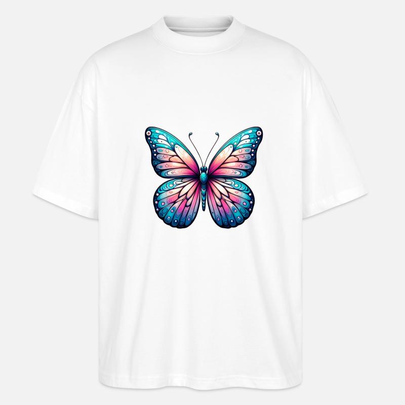 Prächtiger Schmetterling - Elegance Gone - Stanley/Stella Oversized Unisex Bio T-Shirt Blaster 2.0 - Weiß