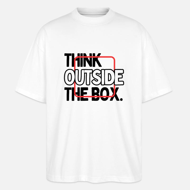 Think outside the Box - Stanley/Stella Oversized Unisex Bio T-Shirt Blaster 2.0 - Weiß