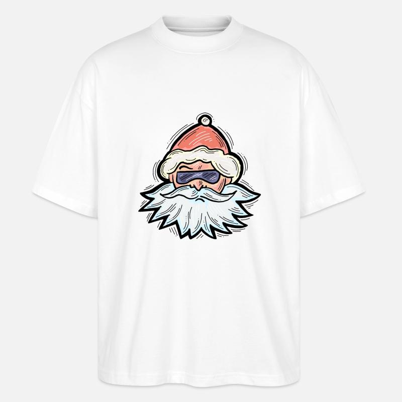 Weihnachtsmann - Stanley/Stella Oversized Unisex Bio T-Shirt Blaster 2.0 - Weiß
