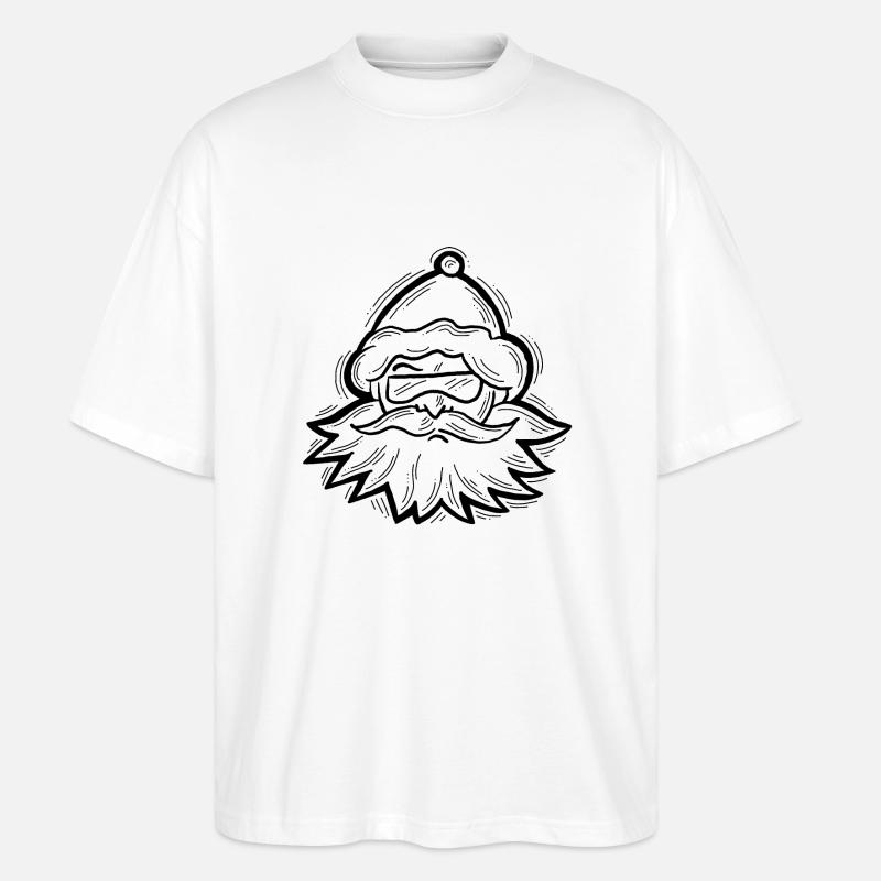 Weihnachtsmann - Stanley/Stella Oversized Unisex Bio T-Shirt Blaster 2.0 - Weiß
