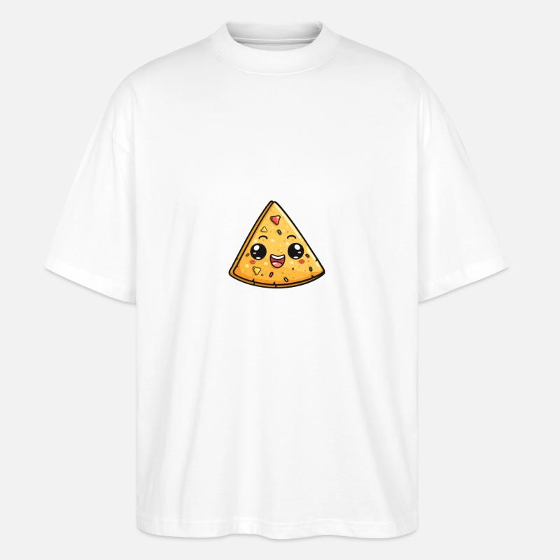 Lächelnder Nacho Chip - Stanley/Stella Oversized Unisex Bio T-Shirt Blaster 2.0 - Weiß