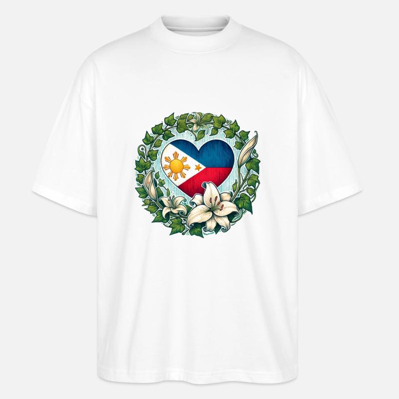 Philippinen - Stanley/Stella Oversized Unisex Bio T-Shirt Blaster 2.0 - Weiß