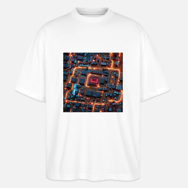 Hellchip - Stanley/Stella Oversized Unisex Bio T-Shirt Blaster 2.0 - Weiß