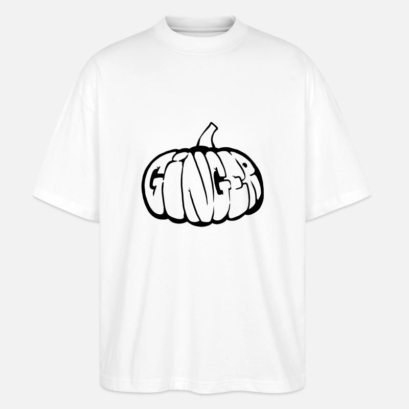 Potiron Gingembre Graff (Stencil) - T-shirt bio Blaster 2.0 coupe oversize Stanley/Stella Unisexe - blanc