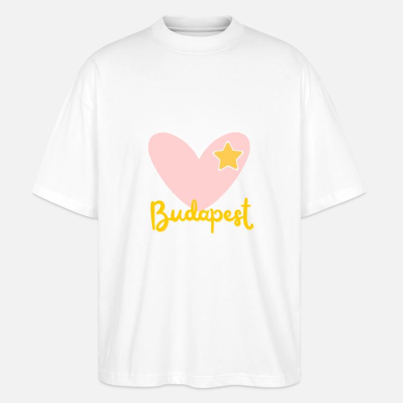 Budapest - Ungarn - Souvenir - Geschenk - Stanley/Stella Oversized Unisex Bio T-Shirt Blaster 2.0 - Weiß