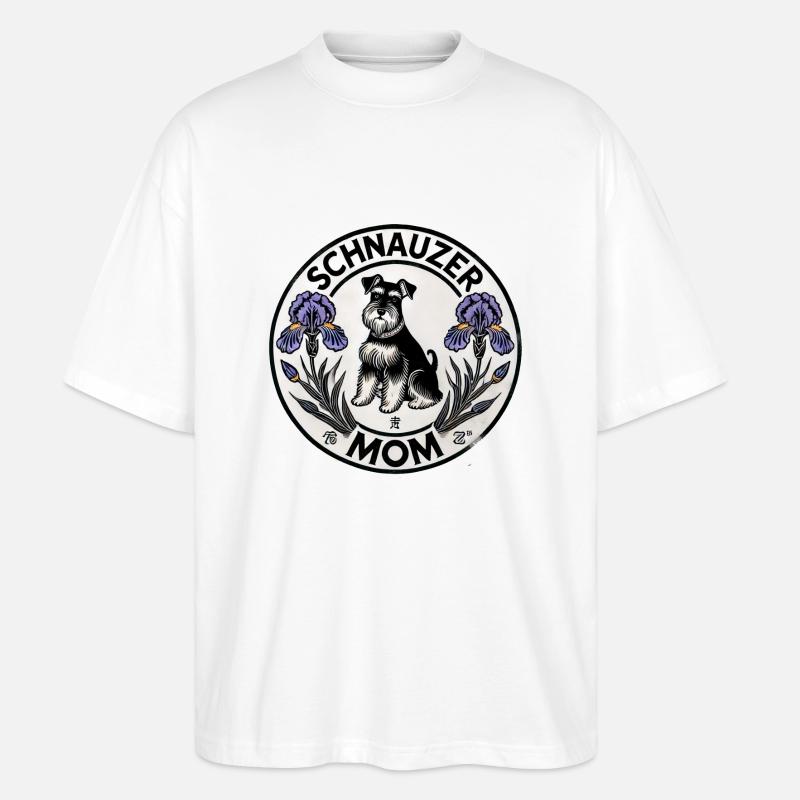 Schnauzer Mama - Stanley/Stella Oversized Unisex Bio T-Shirt Blaster 2.0 - Weiß