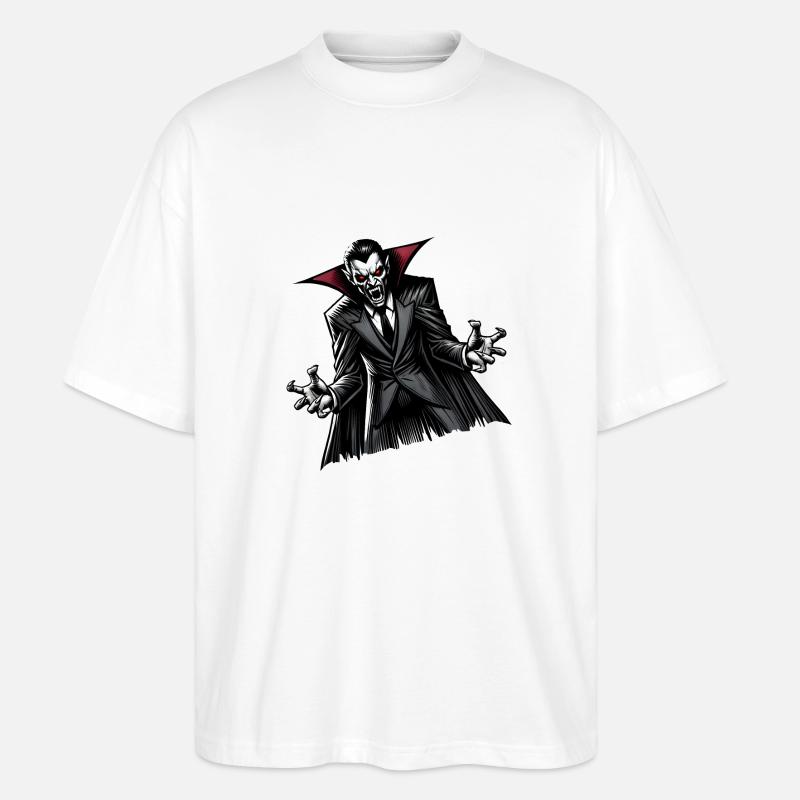 Blutsauger schräg - Stanley/Stella Oversized Unisex Bio T-Shirt Blaster 2.0 - Weiß