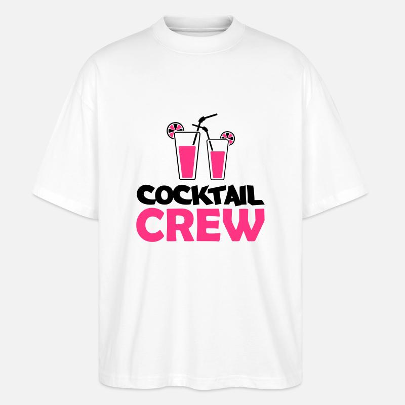 cocktail crew - Stanley/Stella Oversized Unisex Bio T-Shirt Blaster 2.0 - Weiß