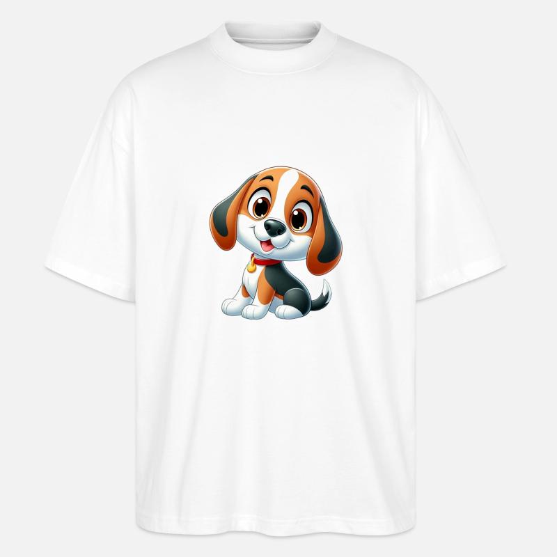 Beagle 5 - Stanley/Stella Oversized Unisex Bio T-Shirt Blaster 2.0 - Weiß