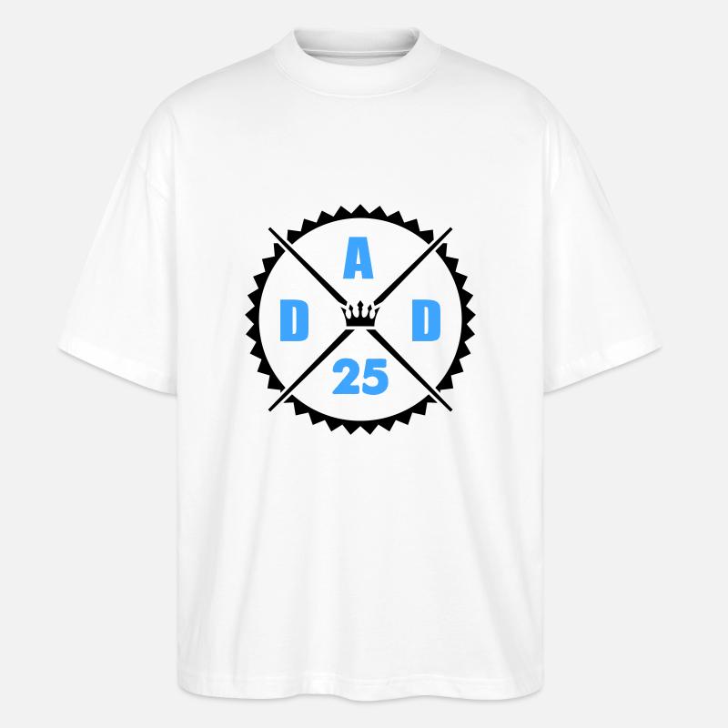 Dad 25 - Stanley/Stella Oversized Unisex Bio T-Shirt Blaster 2.0 - Weiß