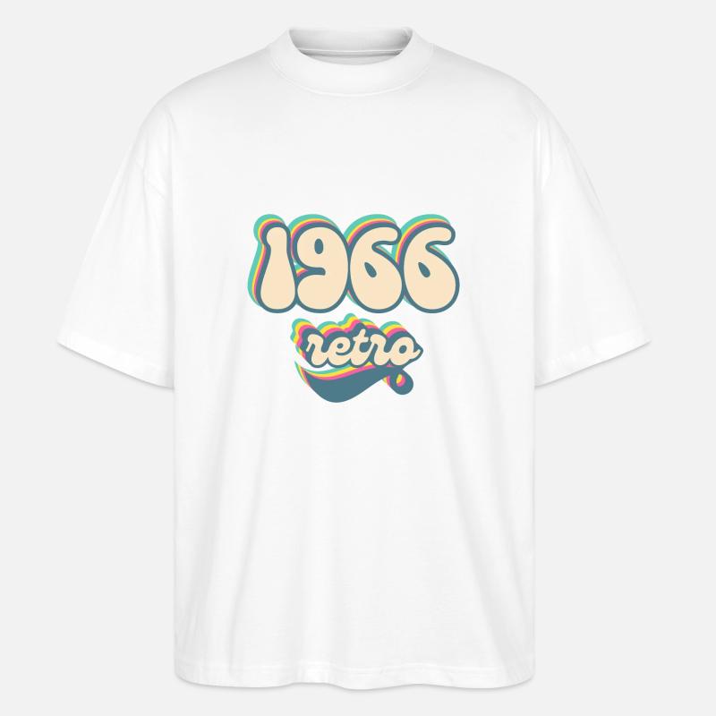1966 Retro Geschenkidee - Stanley/Stella Oversized Unisex Bio T-Shirt Blaster 2.0 - Weiß