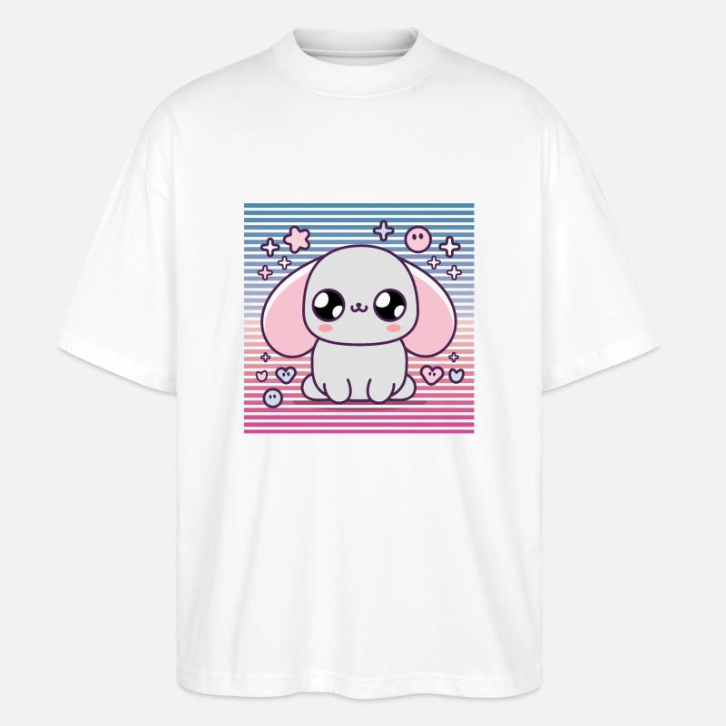 Design "Sweet Starry Paws" - Stanley/Stella Oversized Unisex Bio T-Shirt Blaster 2.0 - Weiß