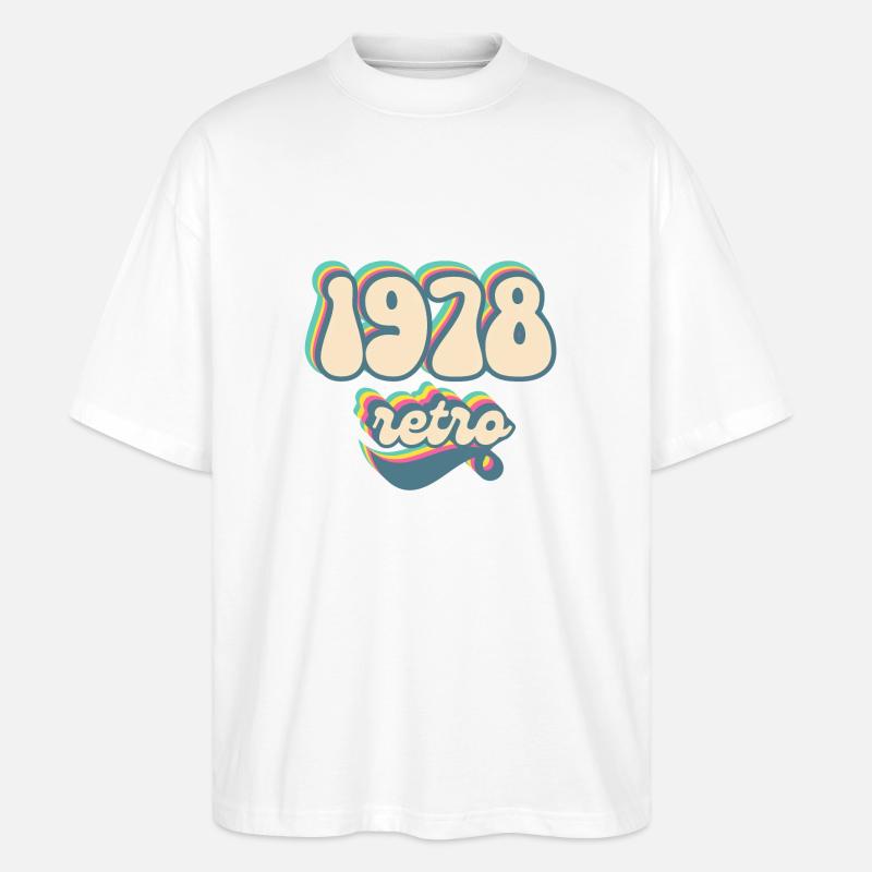 1978 retro idée cadeau - T-shirt bio Blaster 2.0 coupe oversize Stanley/Stella Unisexe - blanc