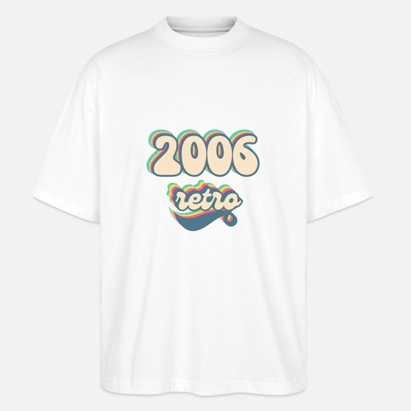 2006 Retro Geschenkidee - Stanley/Stella Oversized Unisex Bio T-Shirt Blaster 2.0 - Weiß