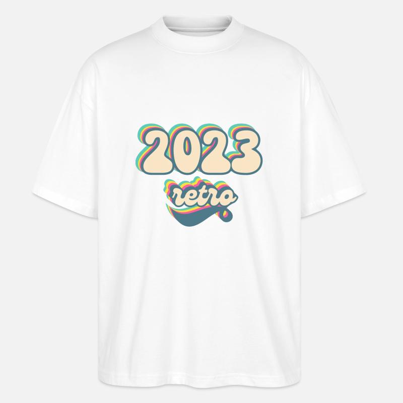 2023 Retro Gift Idea - Stanley/Stella Oversized Unisex Organic T-shirt Blaster 2.0 - white