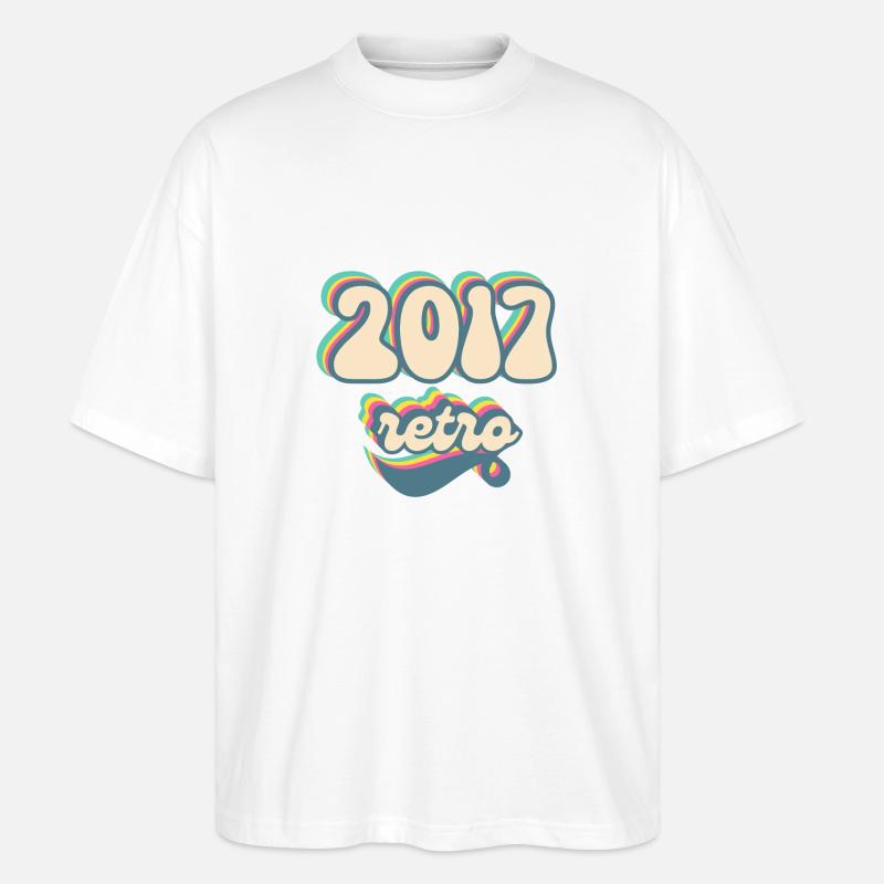 2017 Retro Geschenkidee - Stanley/Stella Oversized Unisex Bio T-Shirt Blaster 2.0 - Weiß
