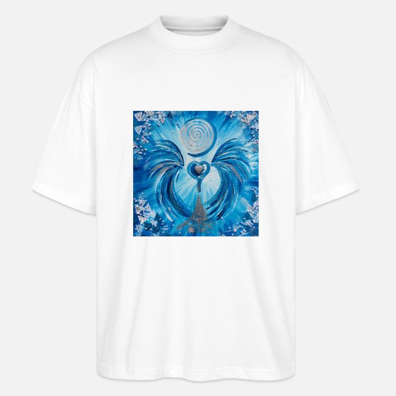 Herzengel Geistige Klarheit - Stanley/Stella Oversized Unisex Bio T-Shirt Blaster 2.0 - Weiß