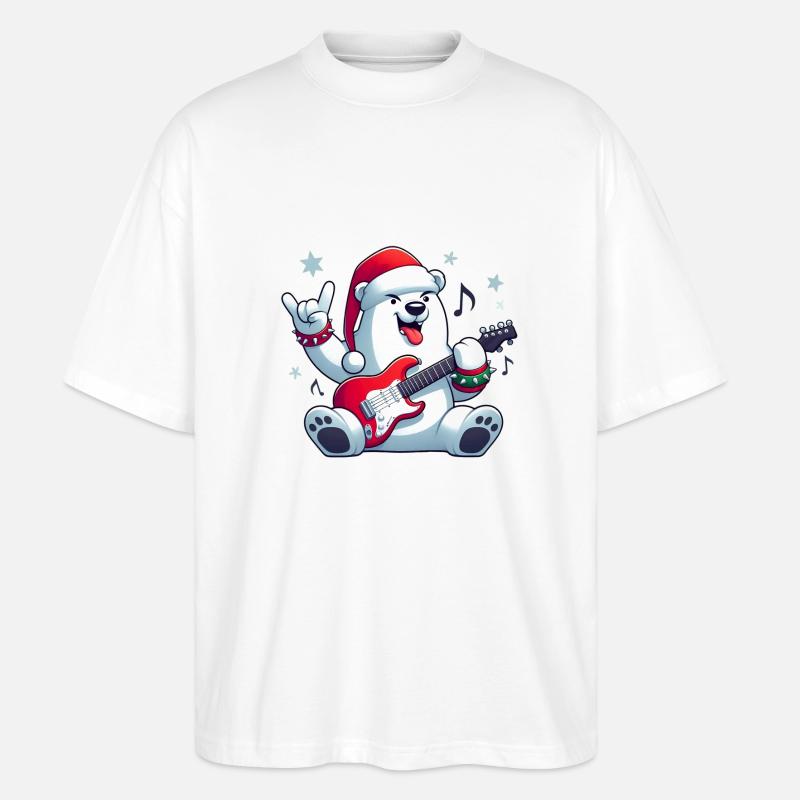 Eisbär 6 - Stanley/Stella Oversized Unisex Bio T-Shirt Blaster 2.0 - Weiß