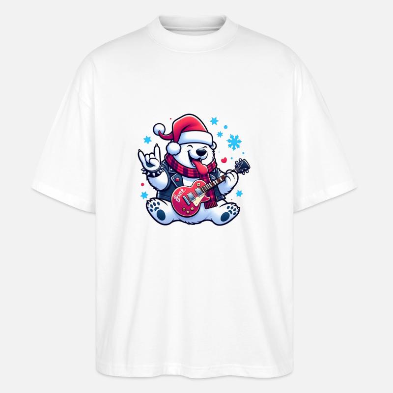 Eisbär 5 - Stanley/Stella Oversized Unisex Bio T-Shirt Blaster 2.0 - Weiß
