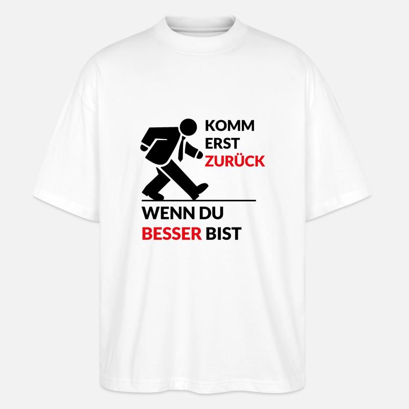 Design "Comeback Statement" - Stanley/Stella Oversized Unisex Bio T-Shirt Blaster 2.0 - Weiß
