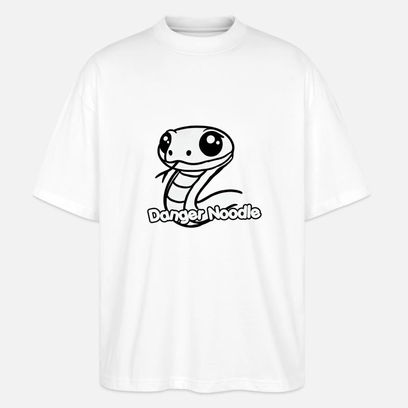 Serpent mignon - Conception de nouilles de danger - T-shirt bio Blaster 2.0 coupe oversize Stanley/Stella Unisexe - blanc