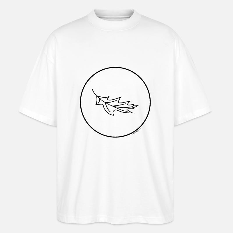 Herbst-Blatt - Stanley/Stella Oversized Unisex Bio T-Shirt Blaster 2.0 - Weiß