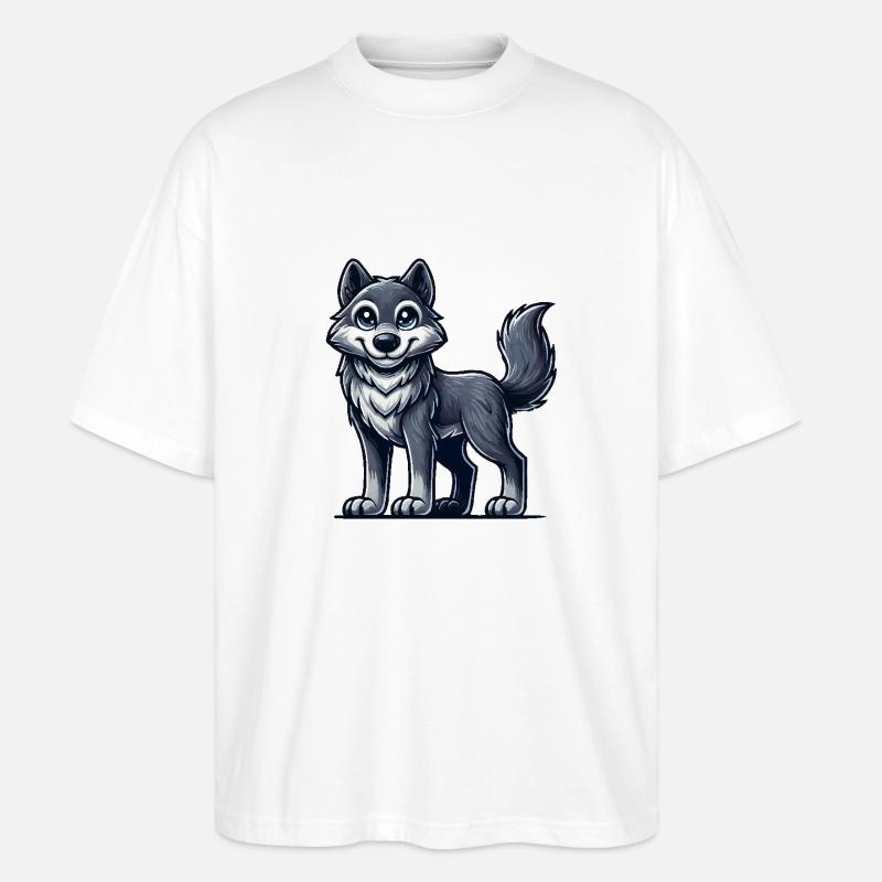 wolf - Stanley/Stella Oversized Unisex Bio T-Shirt Blaster 2.0 - Weiß