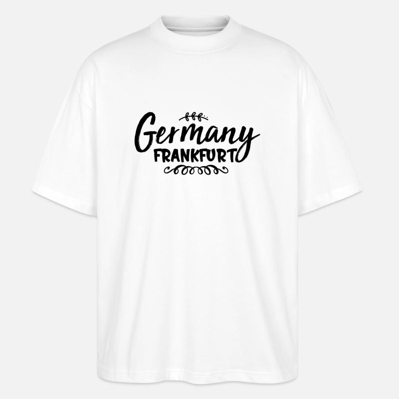 Germany Minimalist Script - Stanley/Stella Oversized Unisex Organic T-shirt Blaster 2.0 - white