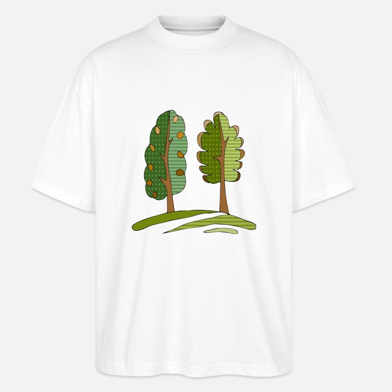 Baum - Stanley/Stella Oversized Unisex Bio T-Shirt Blaster 2.0 - Weiß
