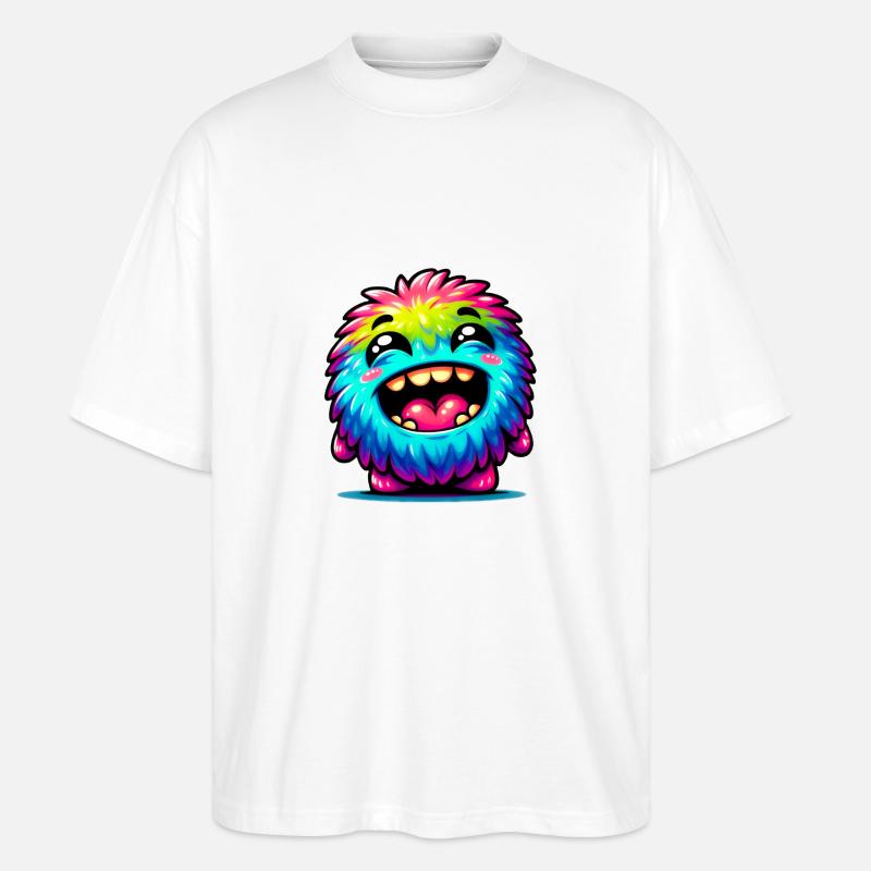 Kleines süsses Monster - Stanley/Stella Oversized Unisex Bio T-Shirt Blaster 2.0 - Weiß
