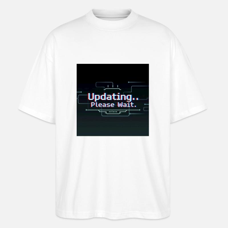 Écran de chargement de la mise à jour du bug - T-shirt bio Blaster 2.0 coupe oversize Stanley/Stella Unisexe - blanc