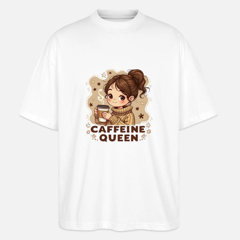 KAFFEE-MÄDCHEN - Stanley/Stella Oversized Unisex Bio T-Shirt Blaster 2.0 - Weiß
