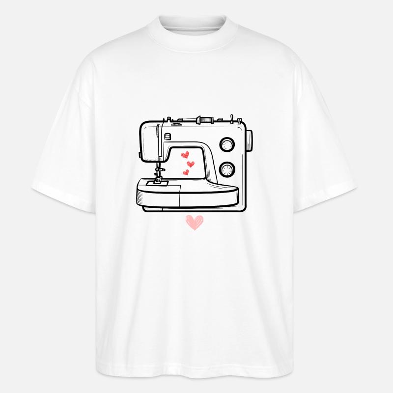 Stricken Stricken Häkeln Stricker - Stanley/Stella Oversized Unisex Bio T-Shirt Blaster 2.0 - Weiß