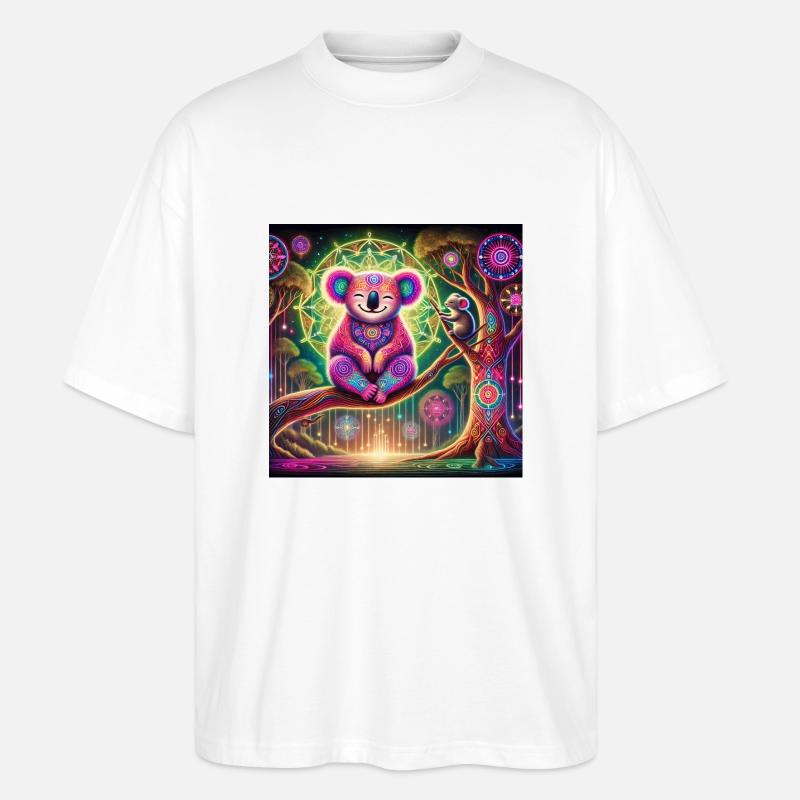 Krafttier Koala - Stanley/Stella Oversized Unisex Bio T-Shirt Blaster 2.0 - Weiß