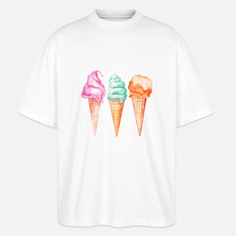 Eiskrem Glace - Stanley/Stella Oversized Unisex Bio T-Shirt Blaster 2.0 - Weiß