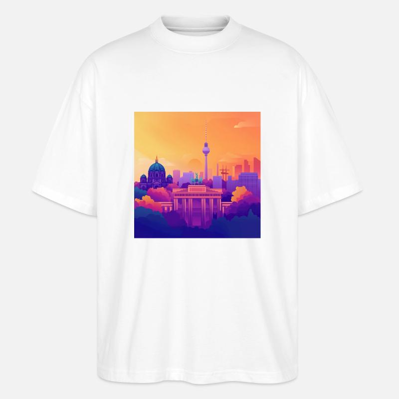Berlin - Stanley/Stella Oversized Unisex Bio T-Shirt Blaster 2.0 - Weiß